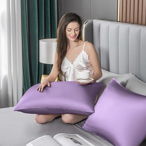 Mulberry Silk Pillowcase for Hair and Skin, Queen Size Cooling Silk Pillow Case - Image 5