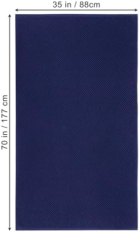 COTTON CRAFT Euro Spa Waffle Weave Bath Sheets - Set of 2 Navy Towel Sheets - Image 3