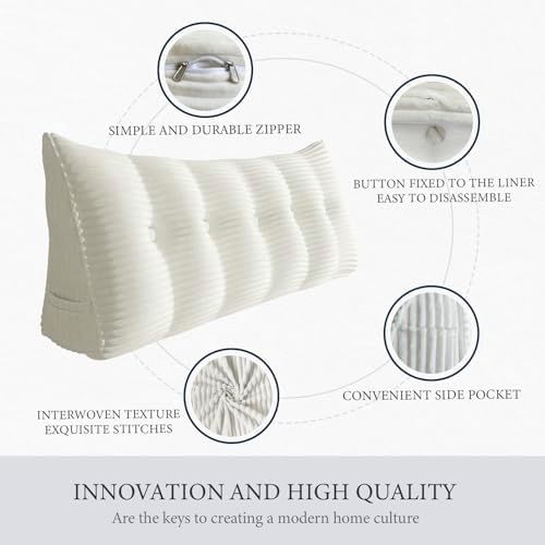 Headboard Pillow Queen, Bed Wedge Pillow Headboard Headrest - Image 3