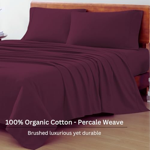 LANE LINEN Full Size Sheet Set 100% Organic Cotton Soft 4pc - Image 3