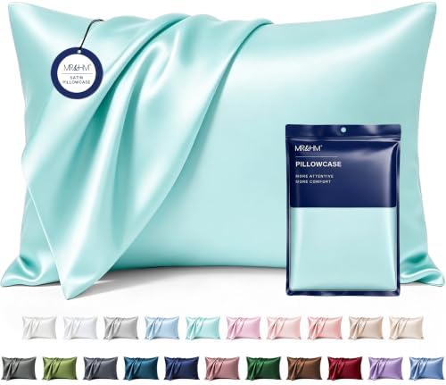 MR&HM Satin Pillowcase 2 Pack, King Size 20"x36" by MRHM