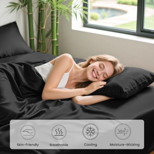 Love's cabin 3 Piece Twin Sheet Set, 100% Rayon Derived from Bamboo, Cooling & - Image 5