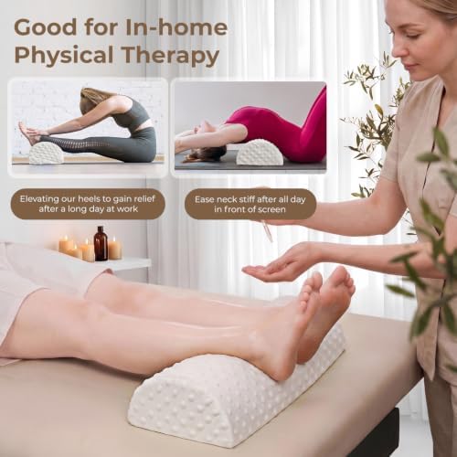 Half Moon Leg Bolster for Back Sleeping Relieve Lower Back, Knee Leg Stress - Image 5