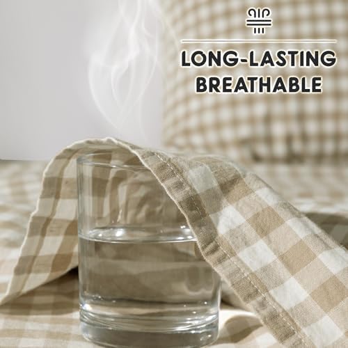SONORO KATE 100% French Linen Queen Size Sheets Set, Natural Flax Bedding - Image 3
