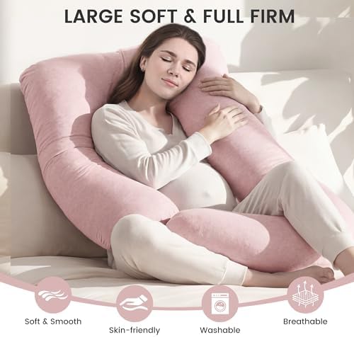Jcickt Pregnancy Pillow for Sleeping, 59 inch Maternity Pillow - Image 2