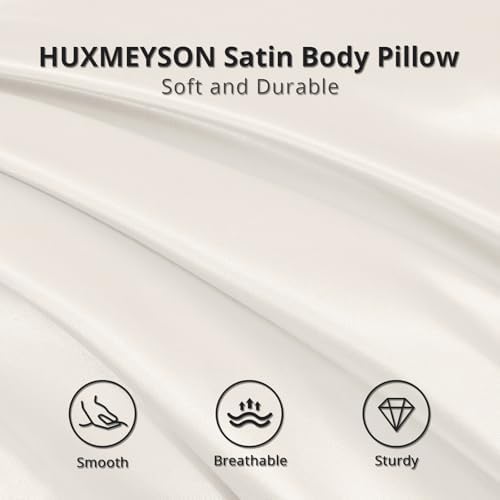 HUXMEYSON Body Pillow with Satin Pillowcase, Body Pillow - Image 3