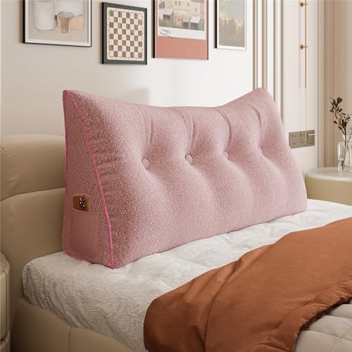Triangle Reading Pillow Full Size XXL Wedge Headboard Extra Large Back Support by Bncktrd