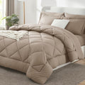 CozyLux Full Comforter Set 82"x86" Khaki by CozyLux