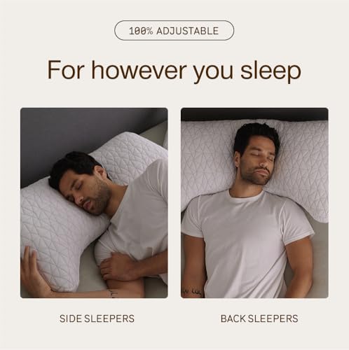 Coop Home Goods Original Crescent Adjustable Pillow, Queen Bed Pillows - Image 4