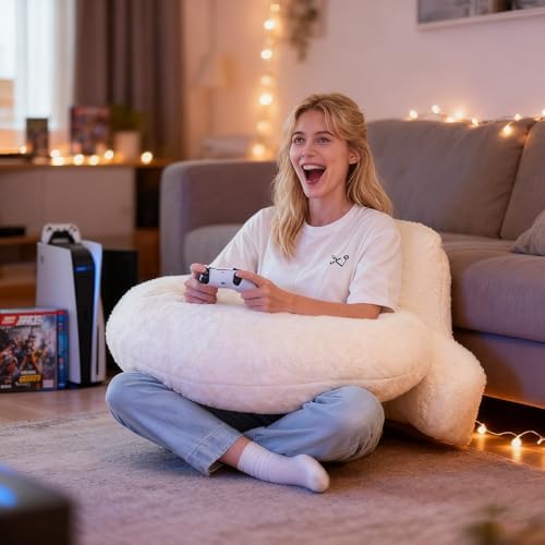 19" Reading Pillow for Bed, U Shaped Arm & Elbow Support - Image 2
