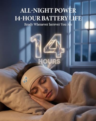 Sleep Mask and Headband Headphones Set, 14 Hours of Your Favorite Sounds + - Image 3