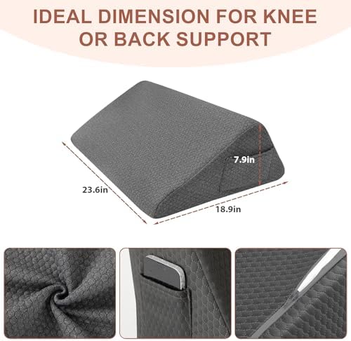 Bedluxe Knee Wedge Pillow, Memory Foam Leg Pillow Knee Pillow - Image 4