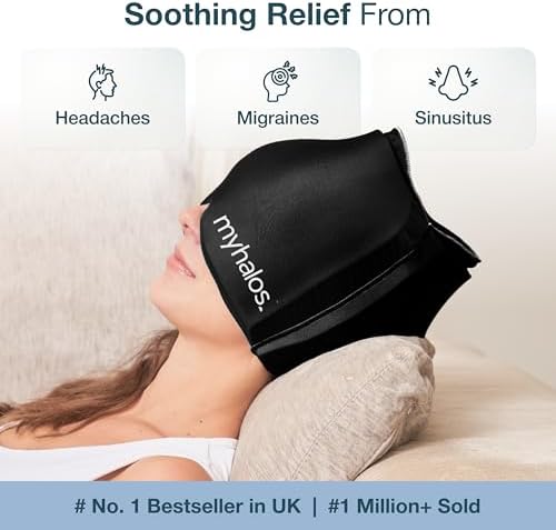 MyHalos® Migraine & Headache Relief Cap, Hot & Cold Ice Wrap - Image 2