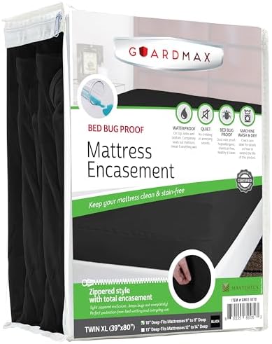 Guardmax Twin XL Mattress Protector Zippered, Bed Bug Mattress Cover by Guardmax