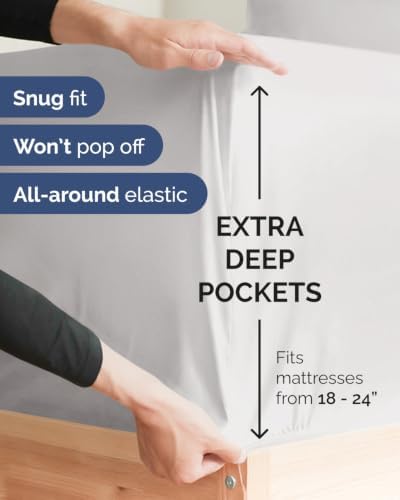 CGK Linens 2 Pack Extra Deep King Fitted Sheets - Image 2