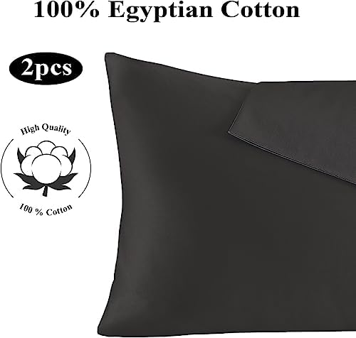 100% Egyptian Cotton Pillow Protectors Set of 2 King Size - Image 7