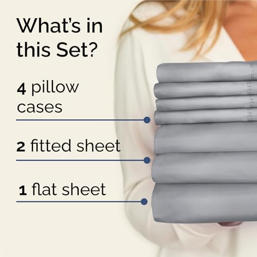 Split King 7 Piece Bed Sheet Set - Image 2