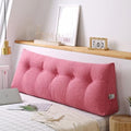 Headboard Wedge Pillow for Single/Twin/Queen/King Bed, Large Cotton Linen by Unknown