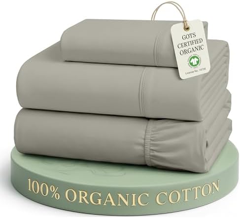Lane Linen Twin Sheet Set 100% Organic Cotton Cooling Soft 3pc by LaneLinen