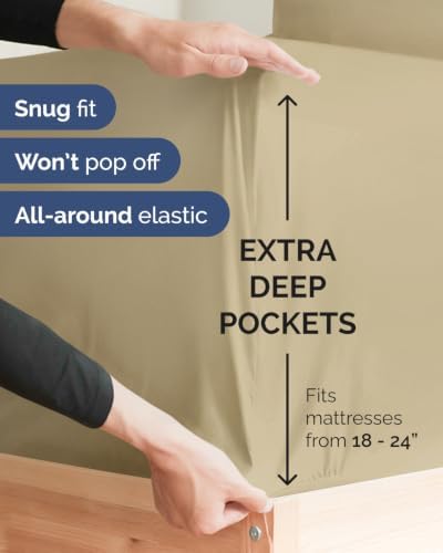 CGK Linens 2 Pack Extra Deep Full Fitted Sheets - Image 2