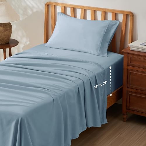 Bedsure Twin XL Sheets Dorm Bedding, GentleSoft Breathable Extra Long Twin by BEDSURE
