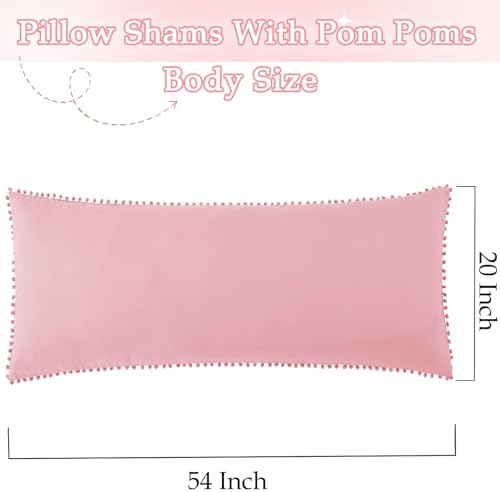 Pom Poms Pillow Shams Body Size, Soft Microfiber Shams Cover - Image 3