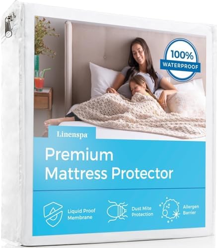 Linenspa Waterproof Mattress Protector — Breathable, Cal King by Linenspa