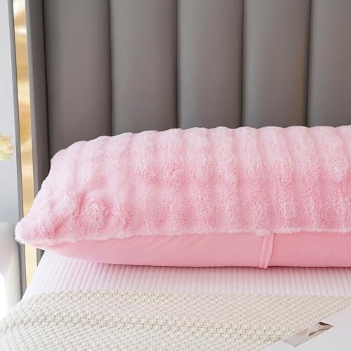 JAUXIO Fluffy Faux Fur Body Pillow Cover, 21 x 54 Inches - Image 5