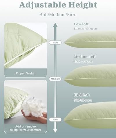 YZ HOME Long Body Pillow for Adults, Firm Body Pillow Shredded Memory Foam - Image 6