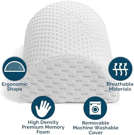 ComfiLife Knee Pillow for Back Sleeping – 100% Memory Foam Bolster Pillow for - Image 4