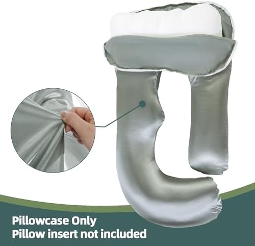 BALAPET Silky Satin Pregnancy Pillow Cover, U Shaped Smooth Maternity Pillow - Image 2