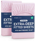 CGK Linens 2 Pack Extra Deep Twin XL Fitted Sheets by CGKUnlimited