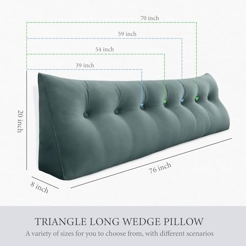 11 lbs Thickened Queen Wedge Pillow Headboard Body Positioner Bed Wedge Pillow - Image 4
