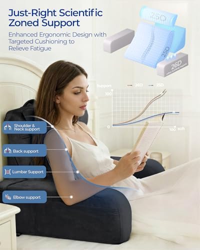 Kayfia Reading Pillow, 30-90° Stepless Adjust Angle Height - Image 5
