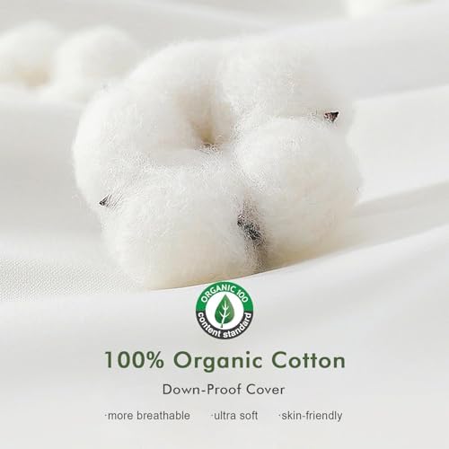 TOPGREEN Ogranic Feathers Down Pillow Inserts 16x16 - Image 5