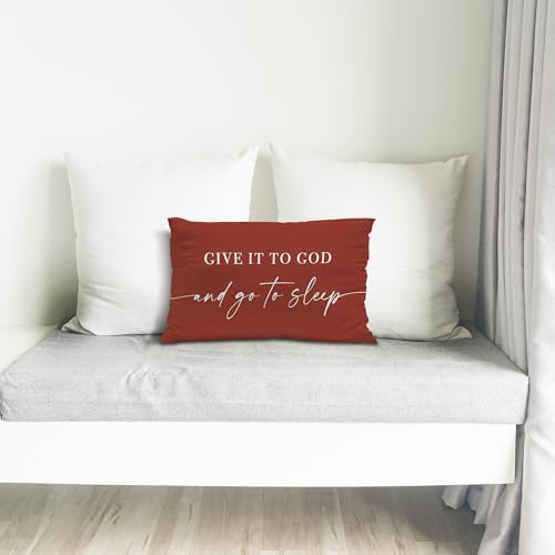 Knibeo Give It to God and Go to Sleep, Decorative Pillows Covers - Image 2