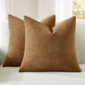 MIULEE Bronze Chenille Couch Euro Throw Pillow Covers by MIULEE