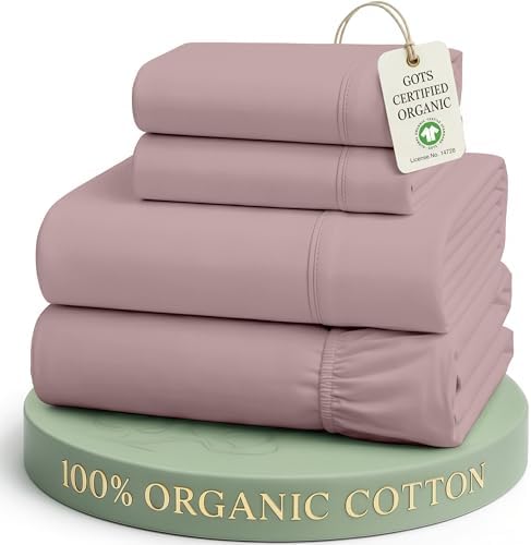LANE LINEN Queen Sheet Set 100% Organic Cotton Soft 4pc Percale by LaneLinen
