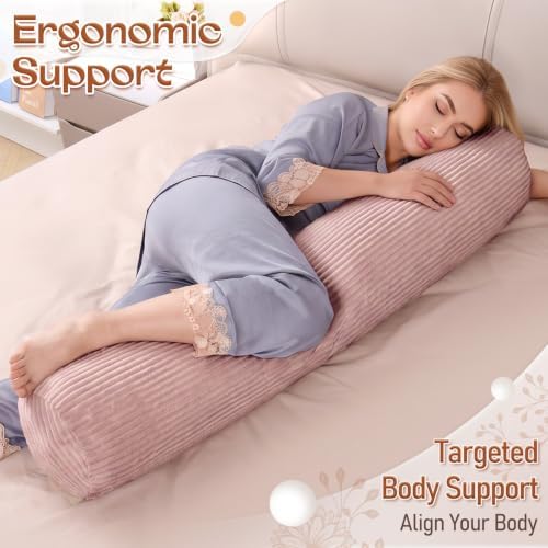 1 MIDDLE ONE Body Pillow, Memory Foam Round Body Pillows - Image 3