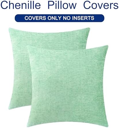 CaliTime Decorative Couch Throw Pillow Covers 16 X 16 Inches Grey Green - Image 6