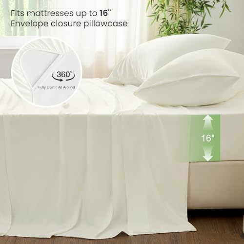 Love's cabin 4 Piece Full Size Sheet Set, 100% Rayon Derived from Bamboo - Image 4