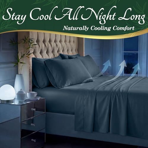 DECOLURE 100% Viscose Derived from Bamboo Sheets Full Size, Luxury 6 Pc Set - Image 3