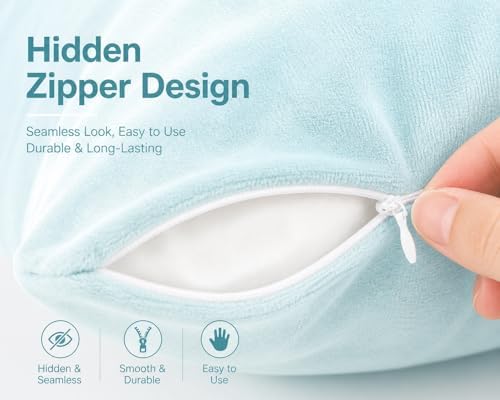 EVOLIVE Micromink Body Pillow Cover 21"x54", Zipper Closure - Image 6