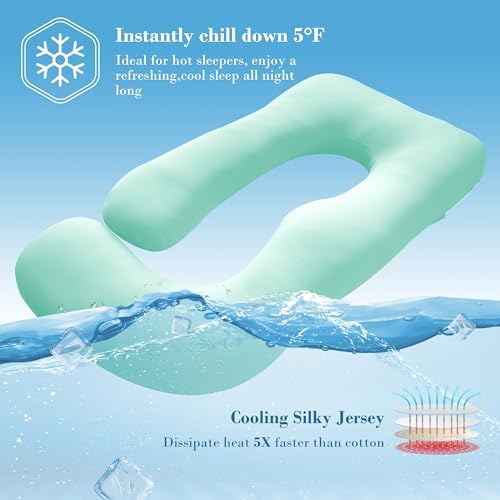Cute Castle Cooling Cover Pregnancy Pillows, Soft U-Shape Maternity Pillow - Image 3