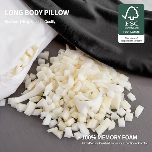 SyMax 7.8"x60" Body Pillow for Queen Bed, Bolster w/Removable Polyester Cover - Image 4