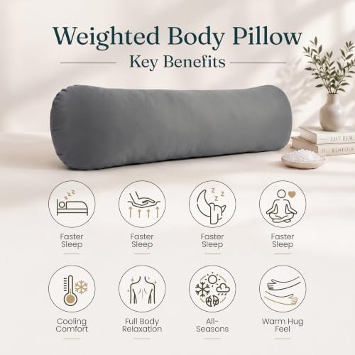 Oubonun Weighted Body Pillow for Side Sleepers, 41x10in 7.15lbs - Image 7