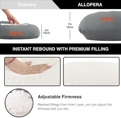 ALLOPERA Pregnancy Pillow, Full Body Maternity Pillow 57 inch, - Image 5