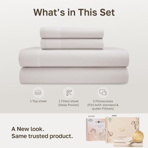 California Design Den 100% Organic Cotton Queen Size Sheets Set - Image 3