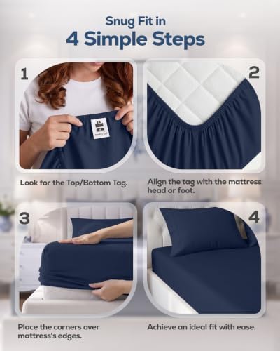 Queen Fitted Sheet, Ultra Soft Fits Up to 15 Inch Deep Pocket - Image 4
