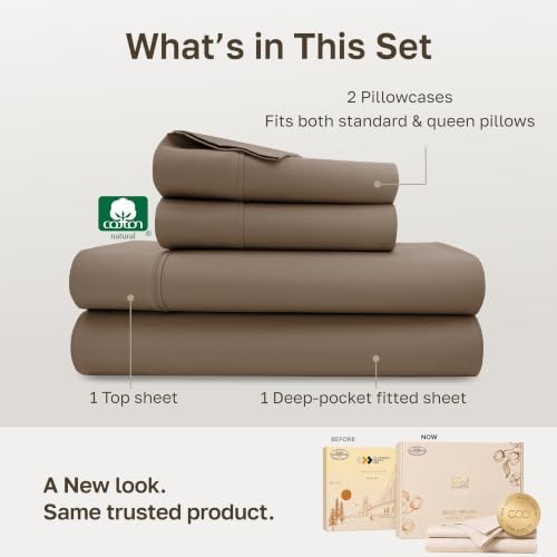 California Design Den Soft 100% Cotton 400 Thread Count Sheets Queen Set - Image 3